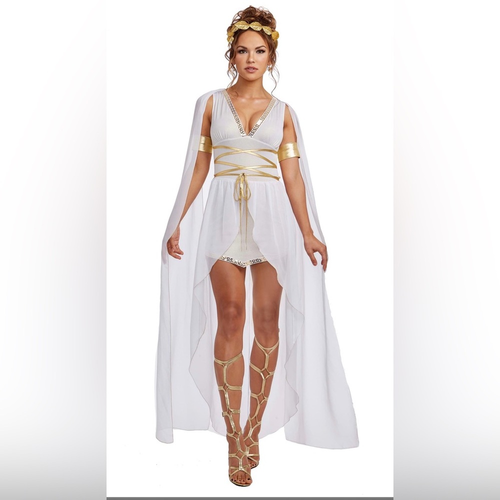 Dreamgirl White and Gold Goddess Costume